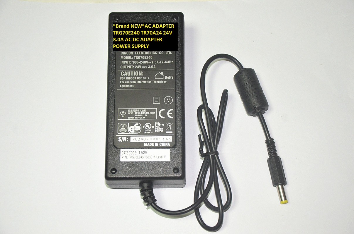 *Brand NEW*24V 3.0A AC DC ADAPTER AC ADAPTER TR70A24 TRG70E240 POWER SUPPLY